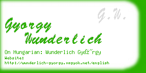 gyorgy wunderlich business card